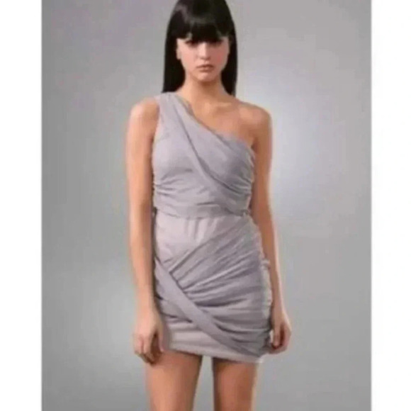Alice +  Olivia Silk Draped Goddess Mini Dress Wrap XS - Picture 5 of 13